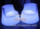 Modern PE Plastic LED Bar Chair For Indoor / Outdoor , LED Garden Furniture