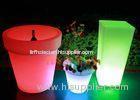 Water Resistant PE LED Glow Furniture , SPA / Bar / Pub Luminous LED Flower Pot