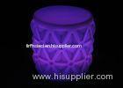 Portable LED Pub Bar Stools Drum Shape Light Up Seat Outdoor For Christmas , Festival