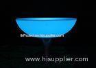 Fireproof Led Bar Tables Bowl Shape With Stainless Steel Stand / Illuminated Bar Table