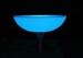 Fireproof Led Bar Tables Bowl Shape With Stainless Steel Stand / Illuminated Bar Table