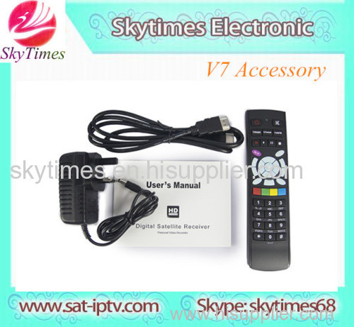skybox DVB S-V7 HD 3PIN UK plug , webtv no dish receiver 