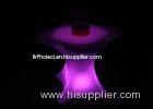 Small Purple LED Bar Tables Flower Shape For Coffee Shop / Illuminated Dining Table