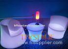 Hotel Bar illuminated Patio Furniture Sets With Color Changing , LED Cocktail Table
