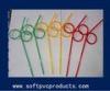 Colorful Customized Drinking Straw Holder / Flexible Drinking Straws for Bar