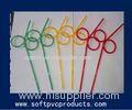 Colorful Customized Drinking Straw Holder / Flexible Drinking Straws for Bar