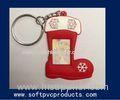 Eco-friendly Advertising Promotional Gifts PVC Photo Frame , Cute Boots Keychain Picture Frame