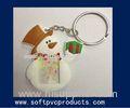 Snowman Custom Beautiful Soft PVC Key Chain Photo Frames for Promotion Christmas Gifts