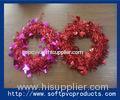 Customized Tinsel Mask Plastic Christmas Magnets for Christmas Tree Decoration