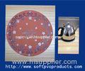 Round Promotional Custom Drink Coasters / Soft Pvc Plastic Cup Coaster for Decoration