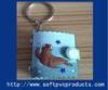 Mini Photo Album Rubber Custom Key Chains / Soft PVC Key Holder for Christmas Gifts