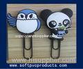 Specialty Bird / Panda Shaped Soft PVC Paper Clip , Custom Office Supplies Paper Clips
