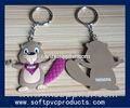 Colorful Lovely Cartoon Picture Soft PVC Custom Key Chains with Metal Ring