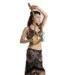 Printing Milk Silk Tribal Belly Dance Clothing , Exquisite Tribal Dance Wear