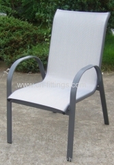 outdoor textilene piled high chairs