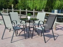 outdoor textilene piled high chairs