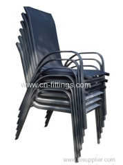 outdoor textilene piled high chairs