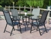 outdoor textilene piled high chairs with engineering-plastics