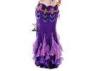 Long Purple Belly Dance Skirts Fishtail Style , Girl Belly Dance Practice Costumes