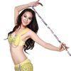 Flexible Velvet Belly Dance Cane With Colorful Printing 95cm - 100cm Length