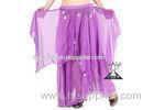 Fashion Two Layer Gradient Belly Dance Skirts With Coin Hanging OEM