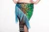 Short Blue Tassel Belly Dancing Hip Scarves In Performance / Practice Wear