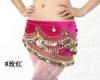 Fashion Shinning Velvet Belly dance Hip Scarves for Girls With Gold Coins