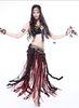 Wild Sexy Black And Red Tribal Belly Dance Costumes , Belly Dancing Clothing