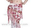 Unique Beautiful Adult Chiffon Belly Dance Hip Scarves With Rose Printing