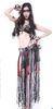 Luxurious Black Tribal Belly Dance Costumes / Wear with Beaded Tassel