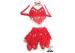 Cute Red Purple Belly Dance Costume For Children , Two Piece Kids Dance Wear