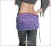 Five Layers Tassel Purple Belly Dancing Hip Scarves for Adult / Children 120g