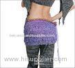 Five Layers Tassel Purple Belly Dancing Hip Scarves for Adult / Children 120g