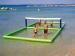 Outdoor Inflatable Beach Games / Inflatable Water Volleyball Court For Seaside