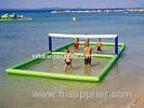 Outdoor Inflatable Beach Games / Inflatable Water Volleyball Court For Seaside