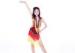 Free Size Red Leopard Girls Belly Dancer Costume With Tassel In Practice Wear