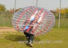 PVC / TPU Outdoor Inflatable Toys , Inflatable Body Bubble Ball Soccer