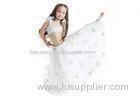 Girls Mesh Belly Dancer Costume Kids , top + skirt Pink Flower With White Back