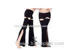 Intermingle Yarn Black Belly Dance Pants For Adult with Split on lateral One piece