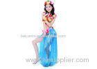 Performance Party Blue Belly Dance Costumes For Kids , Length of Skirt 60cm