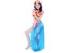 Performance Party Blue Belly Dance Costumes For Kids , Length of Skirt 60cm