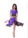 Flexible Silk Belly Dance Practice Costumes With Classical Printing Pattern