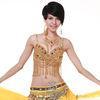 Sexy Gold Red Belly Dance Bras Wear with Jewels / Tassel for Practice 34 / 36 / 38B
