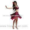 Simple Traditional Rose Print Lace Belly Dance Practice Costumes High Elastic