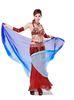 Light and Flying Gradation Color Belly Dance Veil For Adult 1 Piece Set
