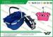 Reusable Canvas Supermarket Folding Shopping Baskets Cart Blue or Pink color