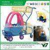 Lightweight kids metal shopping trolley with wheels , plastic toy and bright wire basket