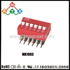 Raise actuator DIP switch 2.54mm piano type slide DIP switch