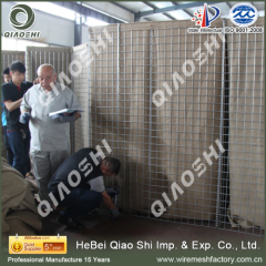 hesco barrier;fence post;gabion box;razor barbed wire;wire mesh;military bastion;Joesco hesco cage
