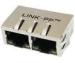 CE Tab Down RJ45 Module Connector with 2 Ports , LPJ / LPJG / LPJK Series